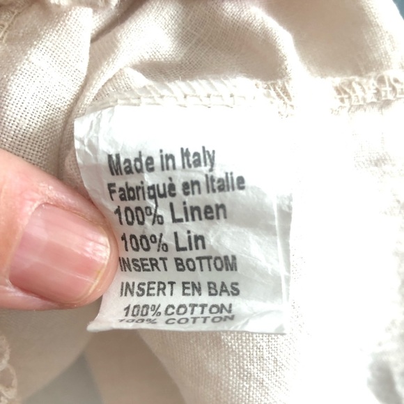 Terzo Millennio  100% linen - 3x -Cream Blouse with Lace Detail- made in Italy - Picture 6 of 10